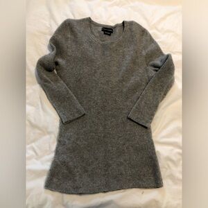 Sutton cashmere waffle knit sweater gray EUC